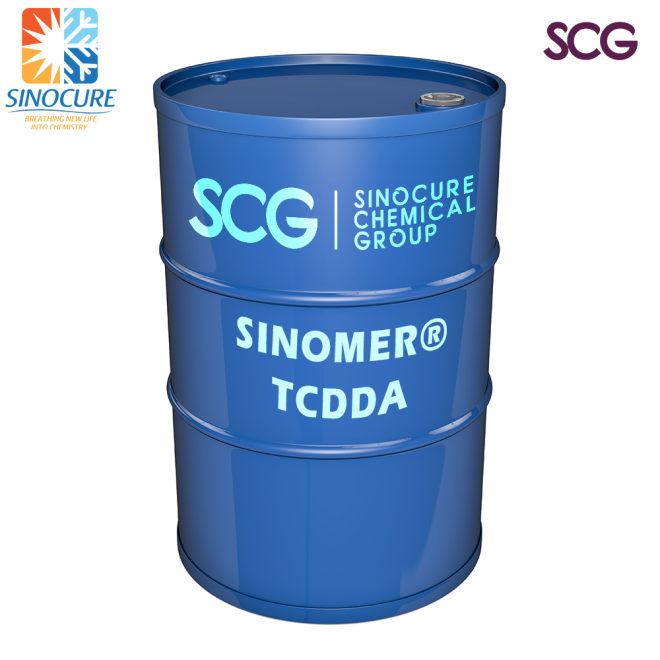 SINOMER® TCDDA (Chemical Name: Tricyclodecane Dimethanol Diacrylate, CAS No.: 42594-17-2) is a low-viscosity difunctional acrylate monomer designed for UV/EB curing systems. With the molecular formula C18H24O4 and a molecular weight of 304, it offers rapid curing, excellent wear resistance, superior flexibility, and outstanding weathering resistance, making it ideal for industrial coatings, 3D printing, and specialty inks.