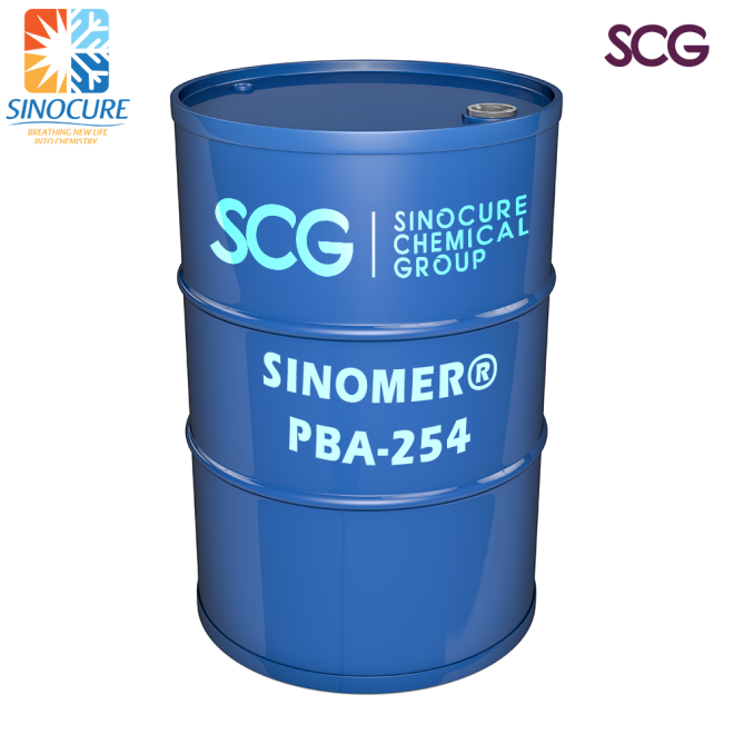 SINOMER® PBA-254 | 3-Phenoxybenzyl Acrylate Monomer CAS No.: 409325-06-0 | Formula: C₁₆H₁₄O₃ | Molecular Weight: 254.28 Overview SINOMER® PBA-254 is a high-performance phenoxy acrylate optical monomer designed for applications requiring low viscosity, excellent wetting properties, and a high refractive index. Ideal for optical resins and coatings, it ensures superior processability and compatibility in advanced formulations.