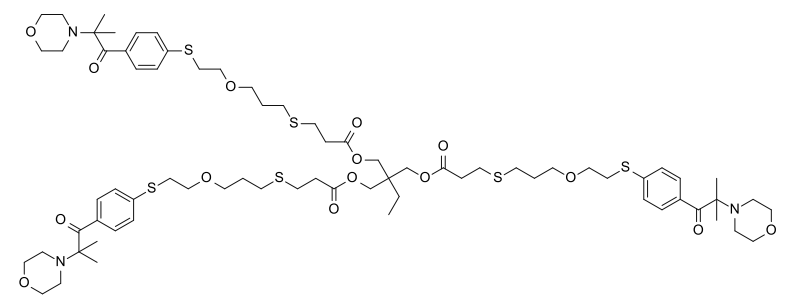 SINOCURE®MMPI-1477 is a specialized macromolecular photoinitiator with with high activity, Low post-cure by-products, low migration, excellent solubility and stability,suitable for flexo/offset inks, clear coats, and pigmented systems for food package.